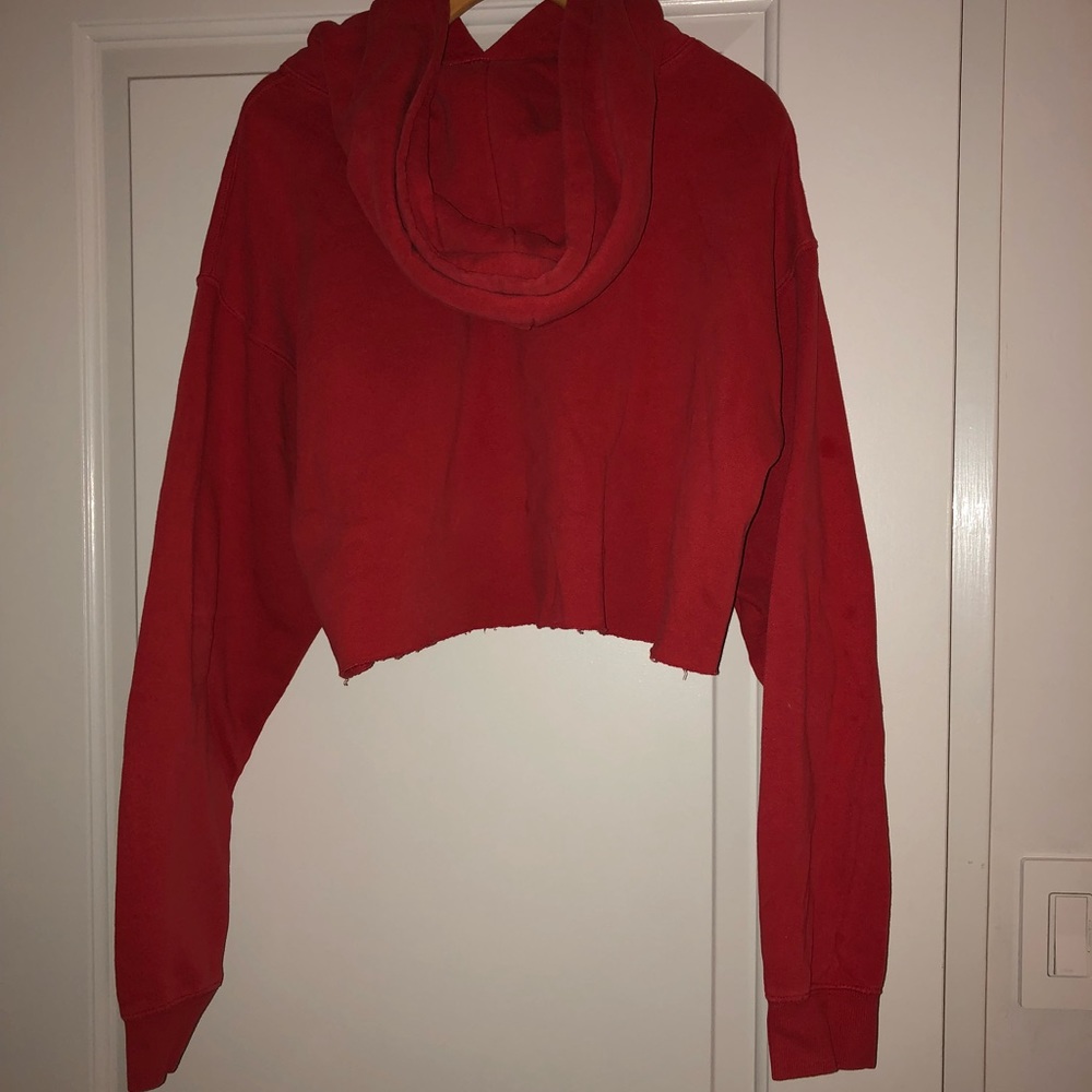Cropped Red Brandy Hoodie